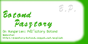 botond pasztory business card